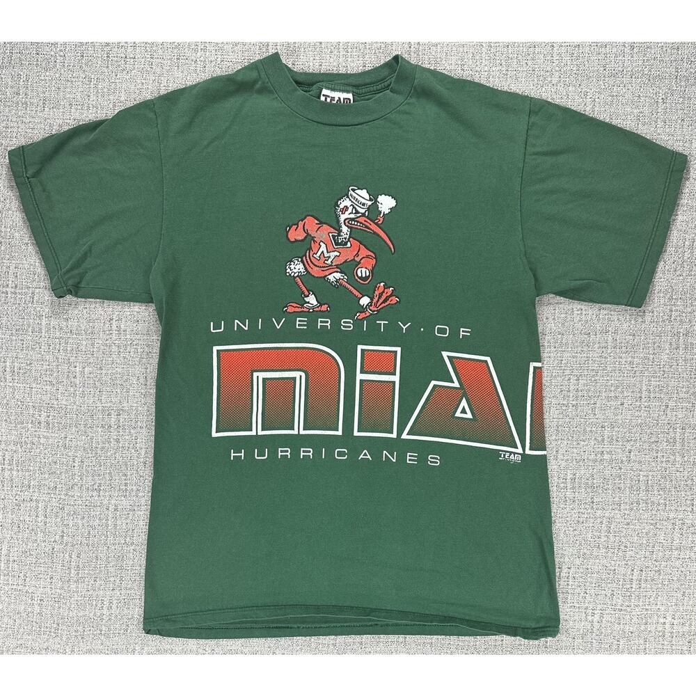 Vintage Miami Hurricanes Shirt Mens Large Wrap Around Football Team Edition 90s
